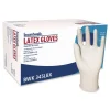 Boardwalk 4.4 mil 12 in. Long Powder-Free General-Purpose Latex Gloves - Large, Natural (100/Box)