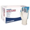 Boardwalk 4.4 mil 12 in. Long Powder-Free General-Purpose Latex Gloves - Medium, Natural (100/Box)