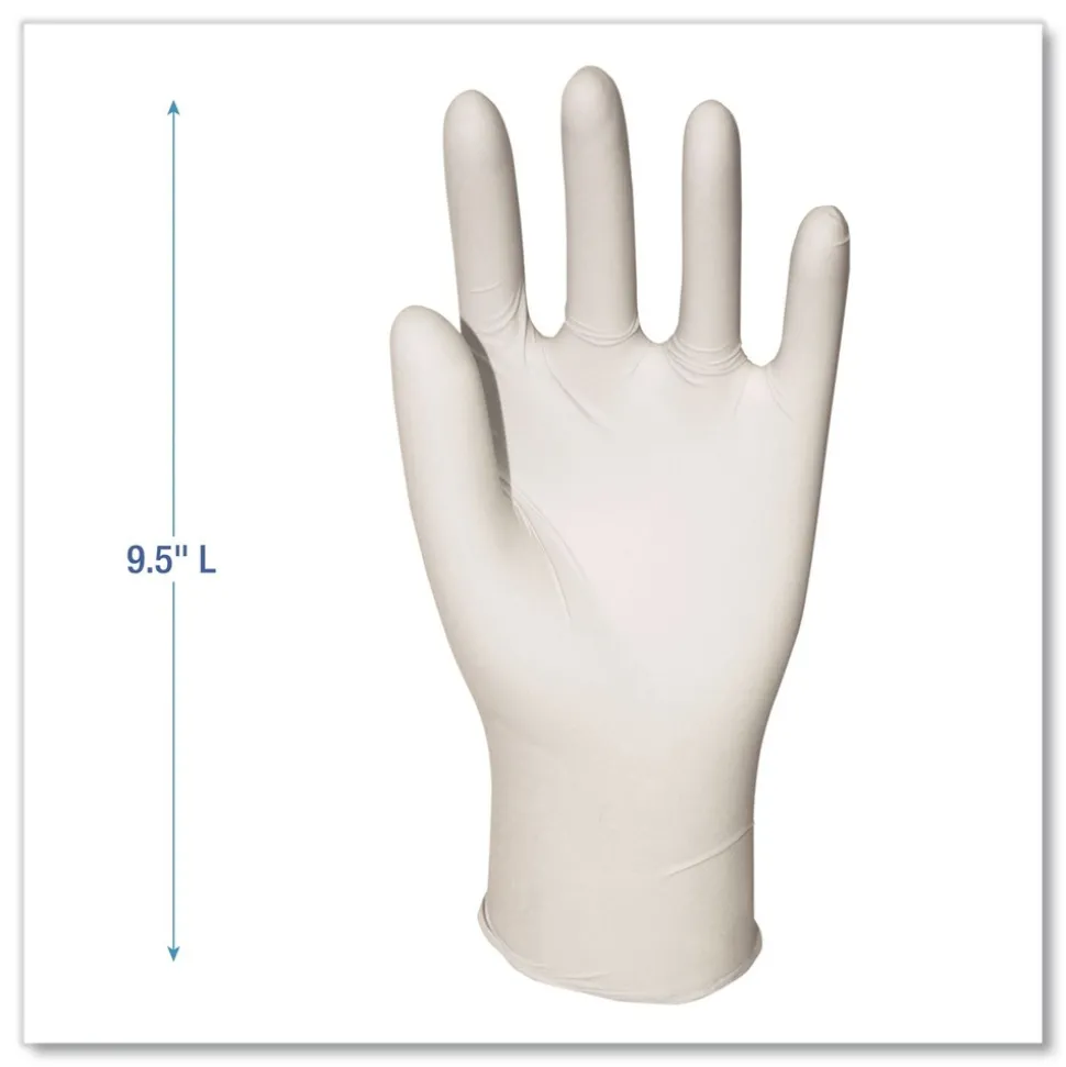 Boardwalk 4 mil 9.5 in. Long Powder-Free Synthetic Vinyl Gloves - Medium, Beige (100/Box)