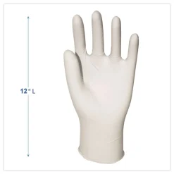 Boardwalk 4.4 mil 9.5 in. Long Powder-Free General-Purpose Latex Gloves - Medium, Natural (100/Box, 10 Boxes/Carton)