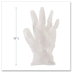 Boardwalk 2.6 mil 9.5 in. Long Powder-Free General Purpose Vinyl Gloves - Small, Clear (100/Box, 10 Boxes/Carton)