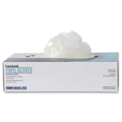 Boardwalk 2.6 mil 9.5 in. Long Powder-Free General Purpose Vinyl Gloves - Extra Large, Clear (100/Box, 10 Boxes/Carton)
