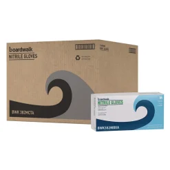 Boardwalk 5 mil 9.5 in. Long Powder-Free Disposable Examination Nitrile Gloves - Medium, Blue (100/Box, 10 Boxes/Carton)