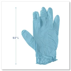Boardwalk 5 mil 9.5 in. Long Powder-Free Disposable Examination Nitrile Gloves - Large, Blue (100/Box, 10 Boxes/Carton)