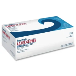 Boardwalk 4.4 mil 9.5 in. Long Powder-Free General-Purpose Latex Gloves - Extra Large, Natural (100/Box, 10 Boxes/Carton)