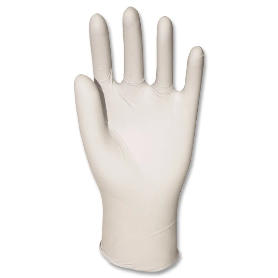 Boardwalk 4 mil 9.5 in. Long Powder-Free Synthetic Vinyl Gloves - Extra Large, Cream (100/Box, 10 Boxes/Carton)