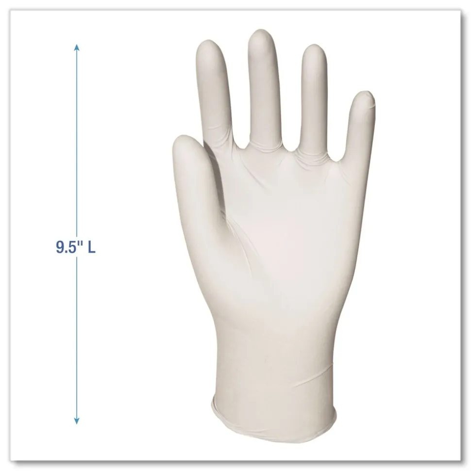 Boardwalk 4 mil 9.5 in. Long Powder-Free Synthetic Vinyl Gloves - Extra Large, Cream (100/Box, 10 Boxes/Carton)