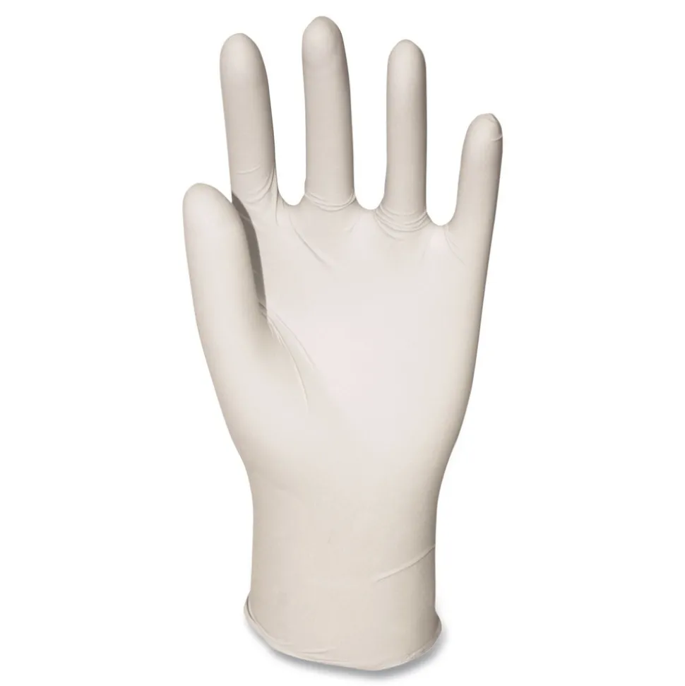Boardwalk 4 mil 9.5 in. Long Powder-Free Synthetic Vinyl Gloves - Large, Cream (100/Box, 10 Boxes/Carton)