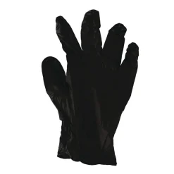 Boardwalk 4.4 mil Disposable General-Purpose Powder-Free Nitrile Gloves - Large, Black (100/Box)