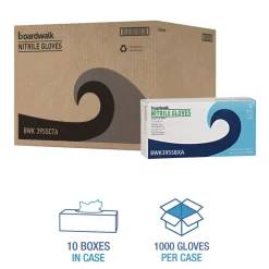 Boardwalk 5 mil Disposable Powder-Free Nitrile Gloves - Small, Blue (1000/Carton)