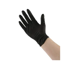 Boardwalk 4.4 mil General Purpose Powder-Free Disposable Nitrile Gloves - Medium, Black (100/Box)