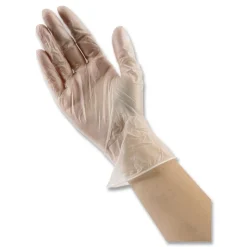 Boardwalk 2.6 mil Thick 13 in. Long Powder-Free General Purpose Vinyl Gloves - Large, Clear (100/Box)