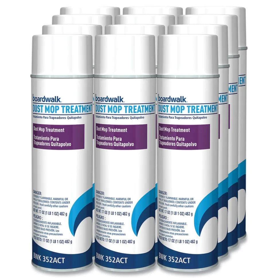 Boardwalk 17 oz. Aerosol Spray Dust Mop Treatment - Pine Scent (12/Carton)