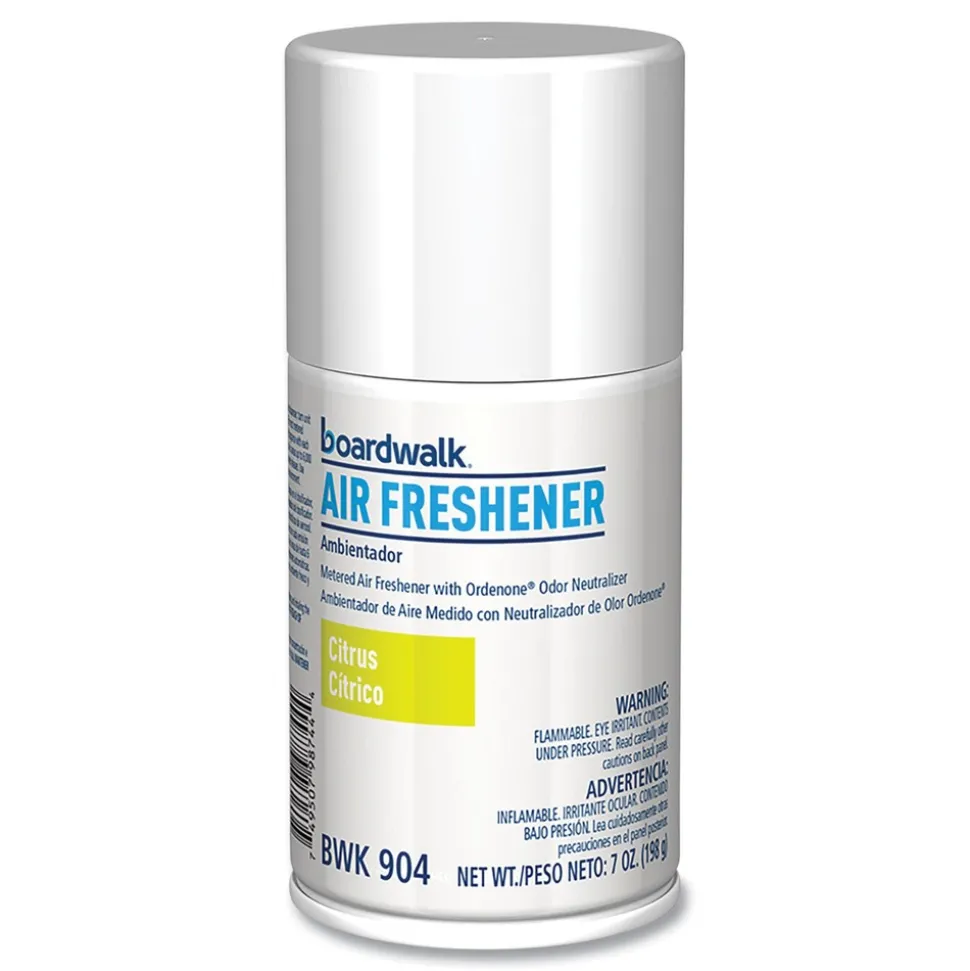 Boardwalk 5.3 oz. Aerosol Spray Metered Air Freshener Refills - Citrus Sunrise (12/Carton)