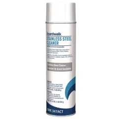 Boardwalk 18 oz. Aerosol Spray Water-in-Oil Based Stainless Steel Cleaner and Polish - Lemon Scent (12/Carton)