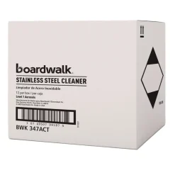 Boardwalk 18 oz. Aerosol Spray Water-in-Oil Based Stainless Steel Cleaner and Polish - Lemon Scent (12/Carton)