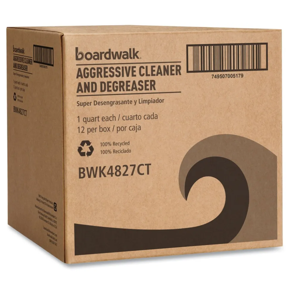 Boardwalk 32 oz. Aggressive Cleaner and Degreaser - Lemon Scent (12/Carton)