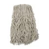 Boardwalk 24 oz. Banded Cotton Mop Heads - White (12/Carton)