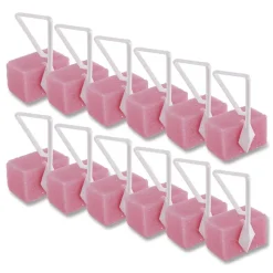 Boardwalk 4 oz. Cherry Scent Toilet Bowl Para Deodorizer Block - Pink (12/Box)