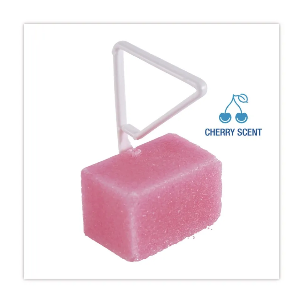 Boardwalk 4 oz. Cherry Scent Toilet Bowl Para Deodorizer Block - Pink (12/Box)
