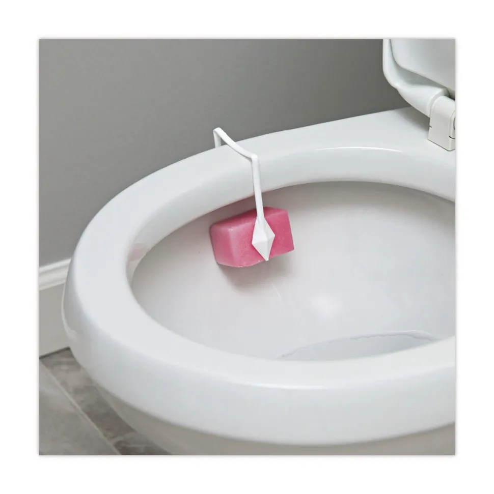 Boardwalk 4 oz. Cherry Scent Toilet Bowl Para Deodorizer Block - Pink (12/Box)