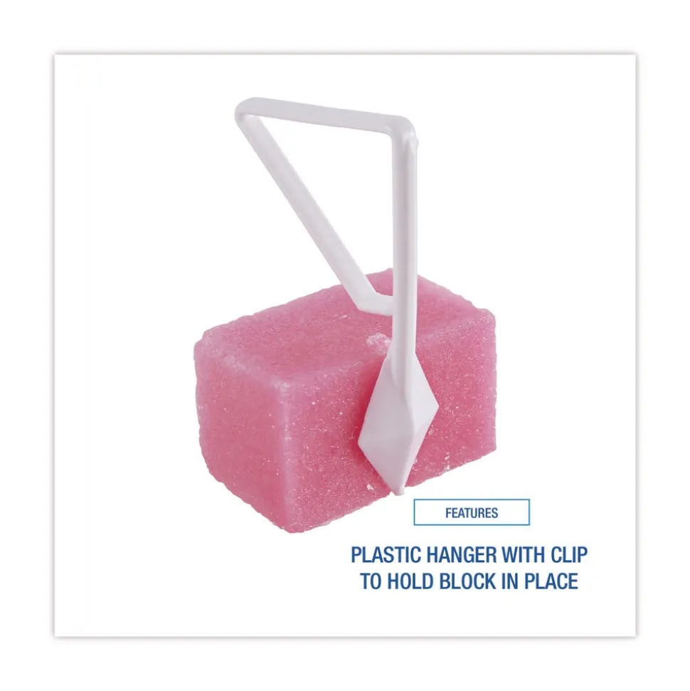 Boardwalk 4 oz. Cherry Scent Toilet Bowl Para Deodorizer Block - Pink (12/Box)
