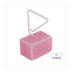 Boardwalk 4 oz. Cherry Scent Toilet Bowl Para Deodorizer Block - Pink (12/Box)