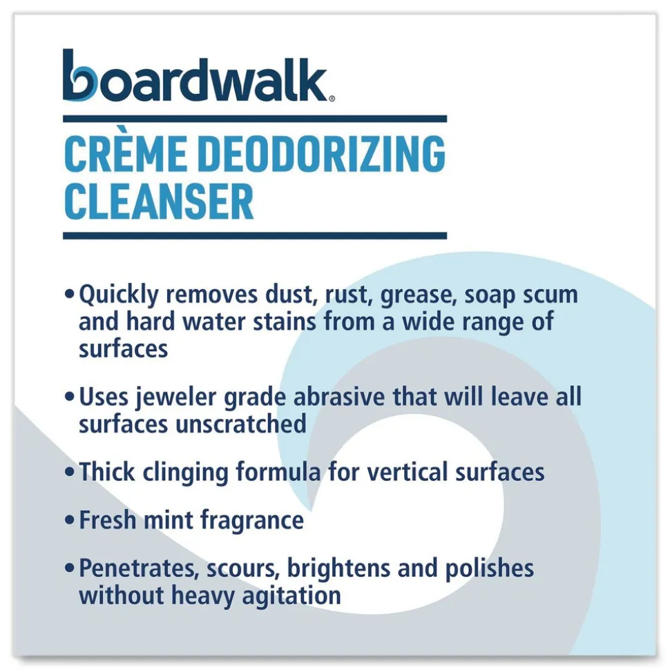 Boardwalk 32 oz Creme Deodorizing Cleanser - Mint Scent (12/Carton)