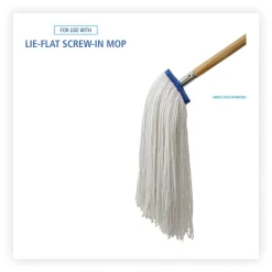 Boardwalk 24 oz. Cut-End Lie-Flat Rayon Wet Mop Head - White (12/Carton)