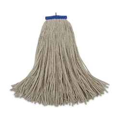 Boardwalk 24 oz. Cut-End Lie-Flat Cotton Wet Mop Head - White