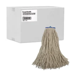 Boardwalk 24 oz. Cut-End Lie-Flat Cotton Wet Mop Head - White