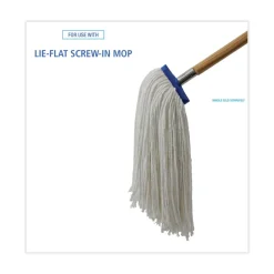 Boardwalk 16 oz. Cut-End Lie-Flat Rayon Wet Mop Head - White (12/Carton)