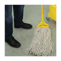 Boardwalk 32 oz. Economical Lie-Flat Cotton Fiber Mop Head - White (12/Carton)