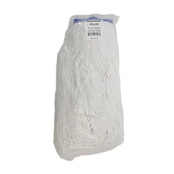 Boardwalk 20 oz. Economical Lie-Flat Rayon Fiber Mop Head - White (12/Carton)