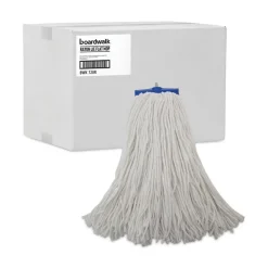 Boardwalk 20 oz. Economical Lie-Flat Rayon Fiber Mop Head - White (12/Carton)