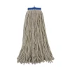 Boardwalk 24 oz. Lie-Flat Head Cotton Fiber Mop Heads - White (12/Carton)