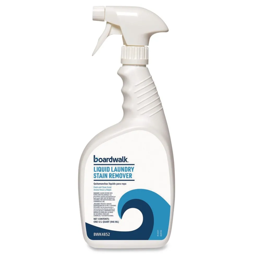 Boardwalk 32 oz Liquid Laundry Stain Remover - Fresh and Clean Scent (6/Carton)