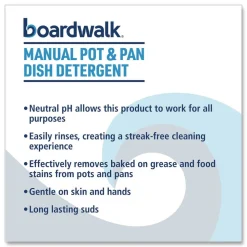 Boardwalk 38 oz Manual Pot and Pan Dish Detergent - Fresh Breeze Scent (8/Carton)