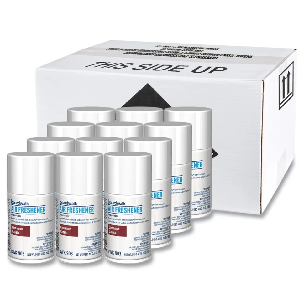 Boardwalk 7 oz Metered Air Freshener Refill - Cinnamon Sunset Scent (12/Carton)