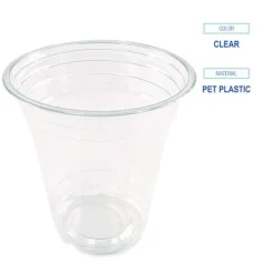 Boardwalk 12 oz. PET Plastic Cold Cups - Clear (1000/Carton)