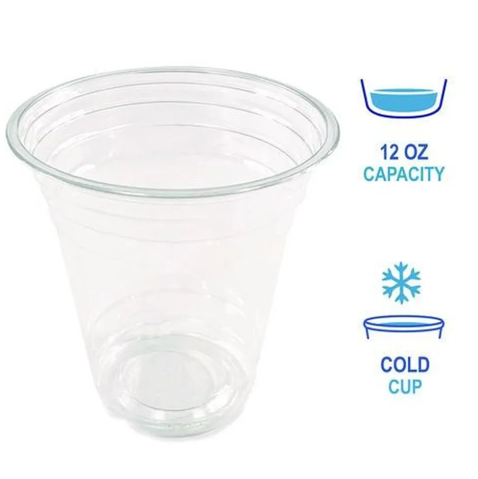 Boardwalk 12 oz. PET Plastic Cold Cups - Clear (1000/Carton)