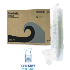 Boardwalk 12 oz. PET Plastic Cold Cups - Clear (1000/Carton)