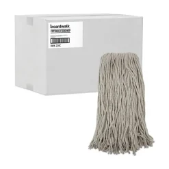 Boardwalk 20 oz. Premium Cut-End Cotton Wet Mop Heads - White (12/Carton)