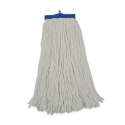 Boardwalk 16 oz. Rayon Cut-End Lie-Flat Mop Head - White (12/Carton)
