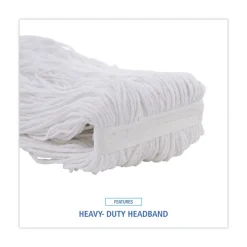 Boardwalk 32 oz. Rayon Fiber Premium Standard Head - White (12/Carton)