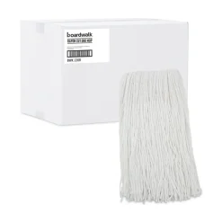 Boardwalk 20 oz. Rayon Premium Cut-End Wet Mop Heads - White (12/Carton)