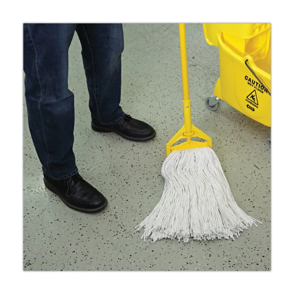 Boardwalk 24 oz. Rayon Premium Cut-End Wet Mop Heads - White (12/Carton)