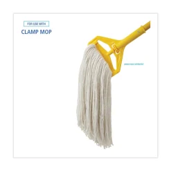Boardwalk 24 oz. Rayon Premium Cut-End Wet Mop Heads - White (12/Carton)