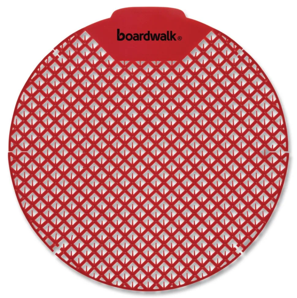 Boardwalk 1.8 oz. Urinal Screen - Cherry Scent, Red (1-Dozen)