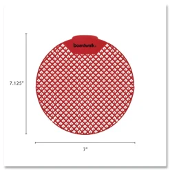 Boardwalk 1.8 oz. Urinal Screen - Cherry Scent, Red (1-Dozen)